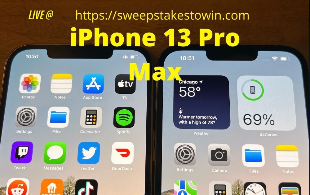 iphone 13 pro max giveaway instagram